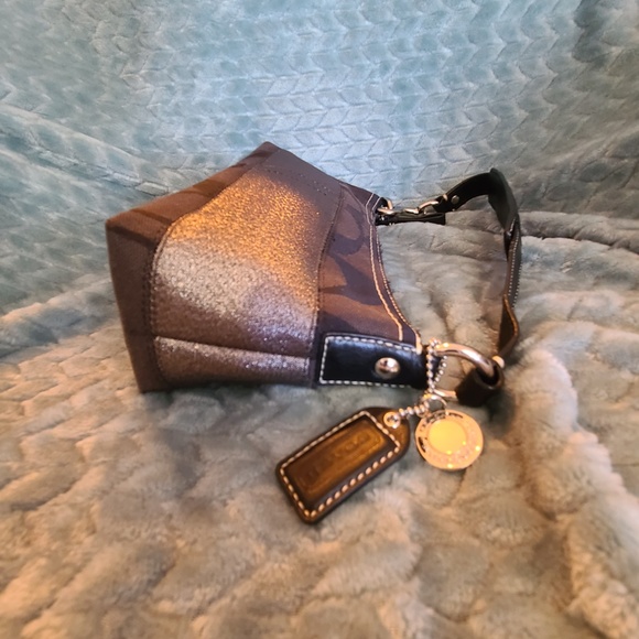 SOLD Coach Signature Stripe East West Monogram Handbag EUC - Picture 7 of 15